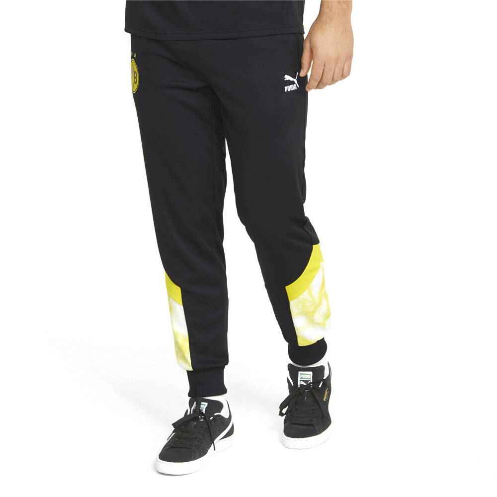Puma Bvb Iconic Mcs Mesh Track Pants Mens Black Athletic Casual Bottoms 76504202