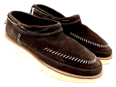 UGG Australia Nubuck Brown Leather Slip-On Campfire Clog  display picture 3