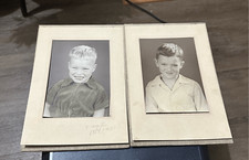 Vintage 1950s 2 8x10 Children Boys Portraits Retro