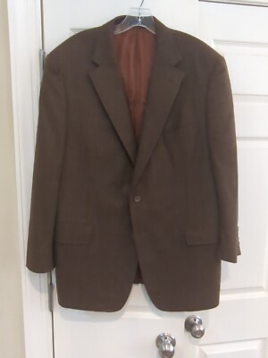 Samuelsohn For H Stockton Brown Wool % Cashmere Blazer 46R