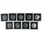 9 - 1964 90% Silver Proof Kennedy Half Dollars (.36169 Ozt) NA162