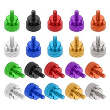 10 Pcs Computer Case Thumb Screw 6 32 Knurled Screws, 10 Color