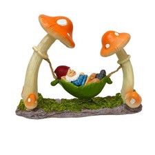 Gnome Figurine with Sling Resin Gnome in Sling Compact for Gardeners