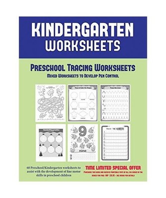 Preschool Tracing Worksheets: Mixed Worksheets to Develop Pen Control 