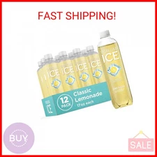 Sparkling Ice, Classic Lemonade Sparkling Water, Zero Sugar Flavored Water, 12