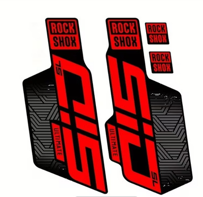 Rock Shox SID Federgabel Sticker Aufkleberset (No. 81) 4 tlg rot MTB Decal