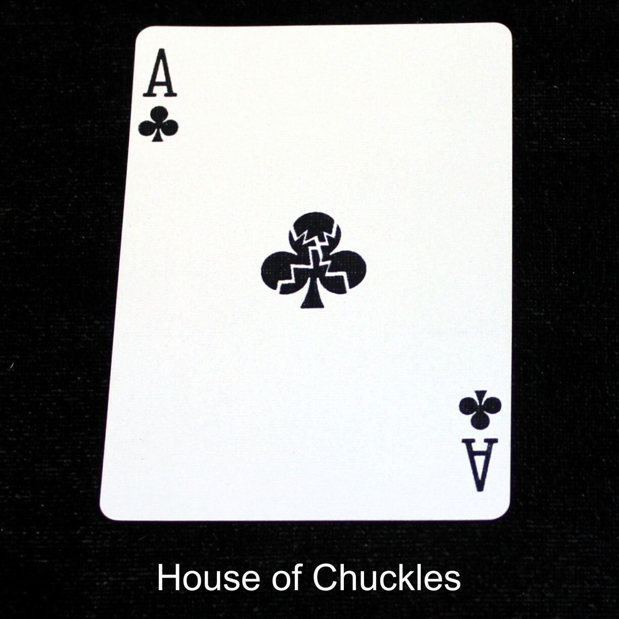 Ace of Clubs - Broken Club, Bicycle Printed Gaff Card, Red