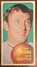 Topps 1970-71 Rod Thorn #167 Rookie Base Seattle Supersonics Basketball Card. rookie card picture