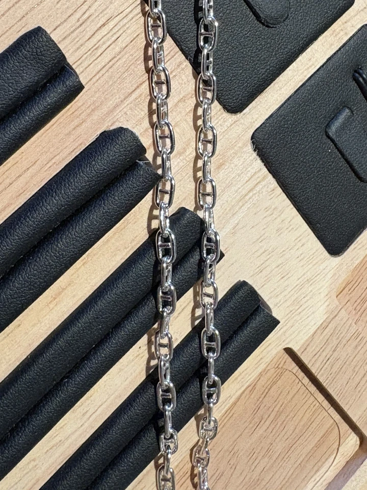 Collana Catena Collier Maglia Marina UNOAERRE 1AR Italy Argento 925 16GR 60CM - Immagine 3 di 4