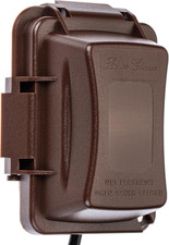 Bates- Weatherproof Electrical Outlet Cover, 1-Gang, Brown Outdoor Outlet Cover