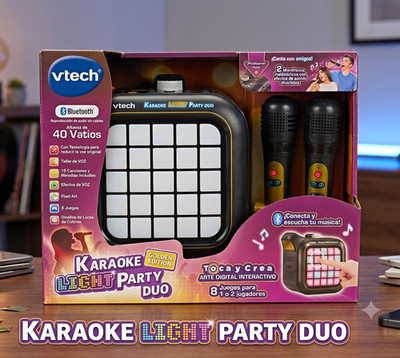 VTech Karaoke Light Party Duo Bluetooth Karaoke-System mit 2 Mikrofonen