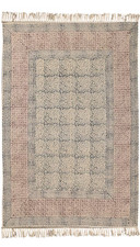 Handwoven Cotton Dhurrie Kilim Rug Color Beige Black Design Handmade Carpet Rug