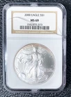 2000 American Silver Eagle S$1 NGC MS69 Classic Brown Label SLABBED & GRADED!