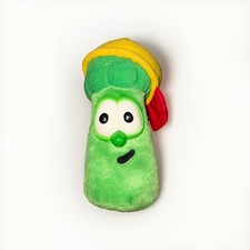 1990's Vintage GUND VEGGIE TALES JR. ASPARAGUS 6" Plush Beanie Stuffie 1998