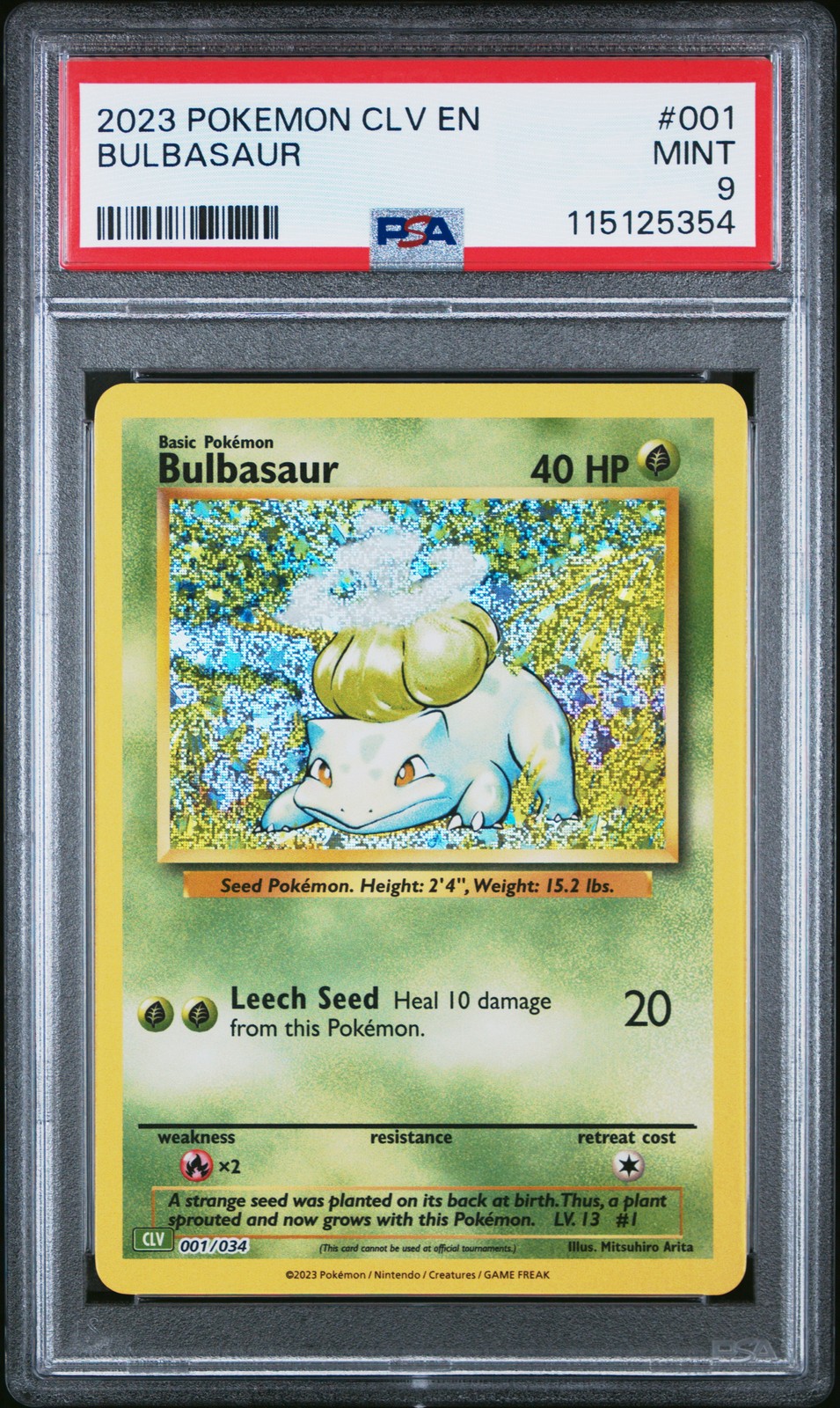 2023 #001 BULBASAUR PSA 9