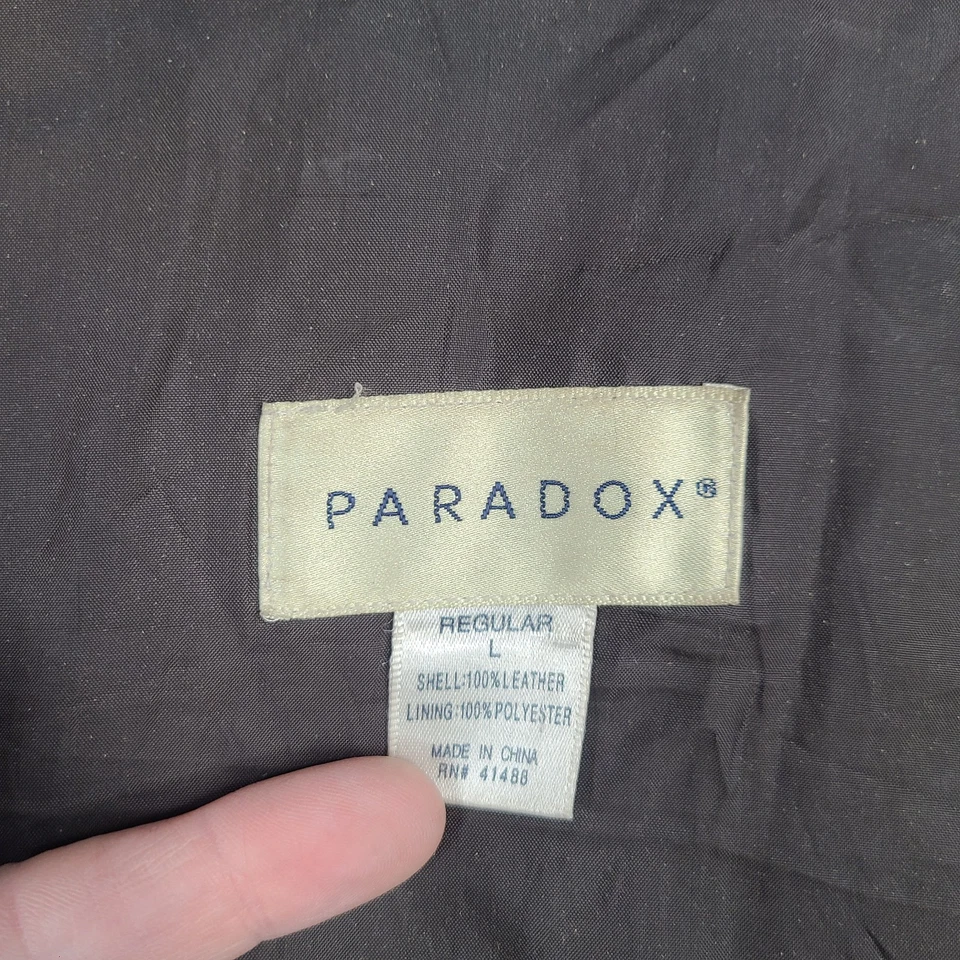 Chaqueta de Cuero Paradox De Colección Aviador Militar Volador Bombardero Para Hombre Grande Envejecida  Foto 3 de 4