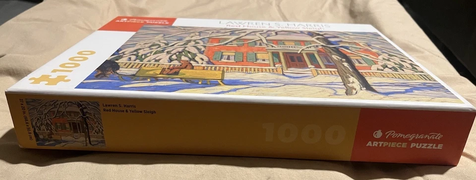PUZZLE PIEZA DE ARTE GRANADA Lawren S. Harris Casa Roja y Trineo Amarillo 1000  Foto 2 de 4