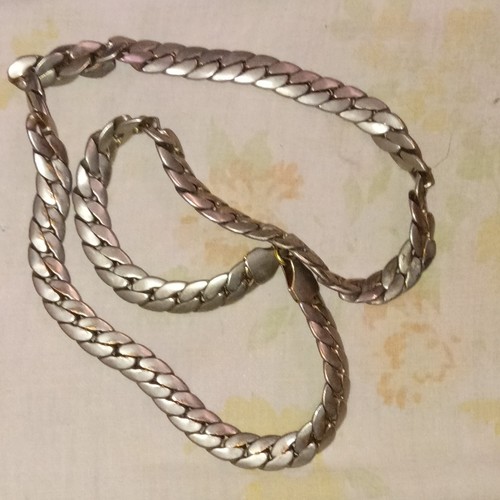 Men's Silver Gold Tone Curb Link Chain Necklace, Chain Style, No Stone, Fashion