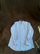 Bugatti Men's Blue Button-Down Long Sleeve Dress Shirt