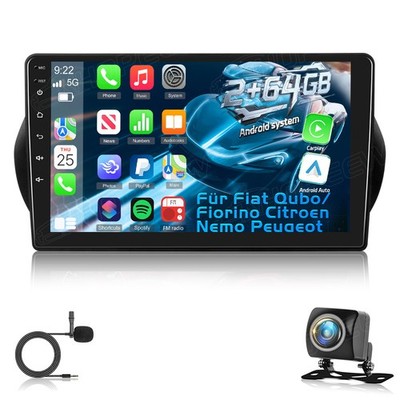 Für Fiat Fiorino Qubo Citroen Nemo 2008-2017 Android 15 Autoradio Carplay BT GPS