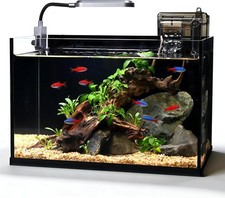 Glass Fish Tank Kit 2.8 Gallon Fish Tank Small Aquarium Ultra-Clear Nano