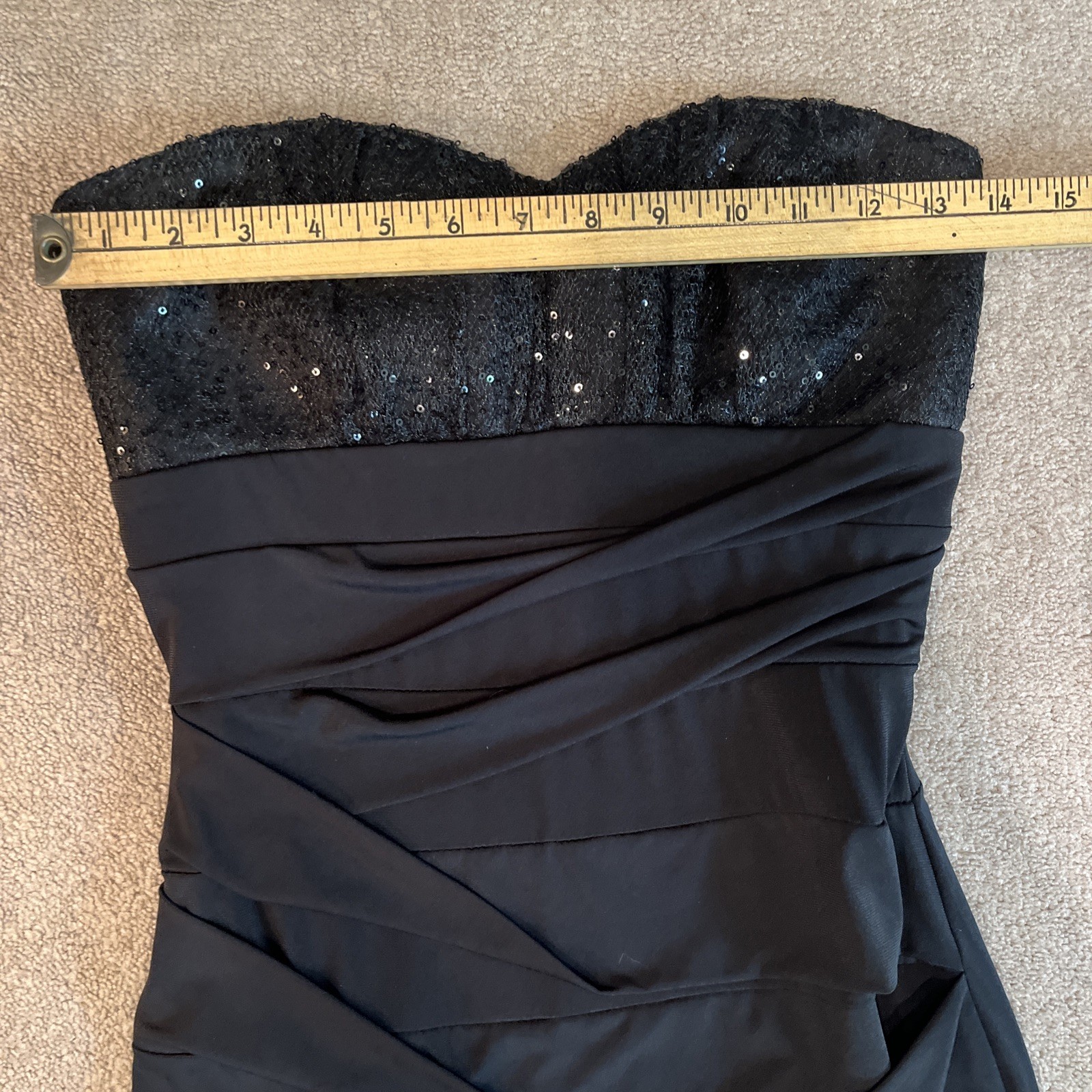 Ruby Rox Black Strapless Dress Sequence Women Siz… - image 4