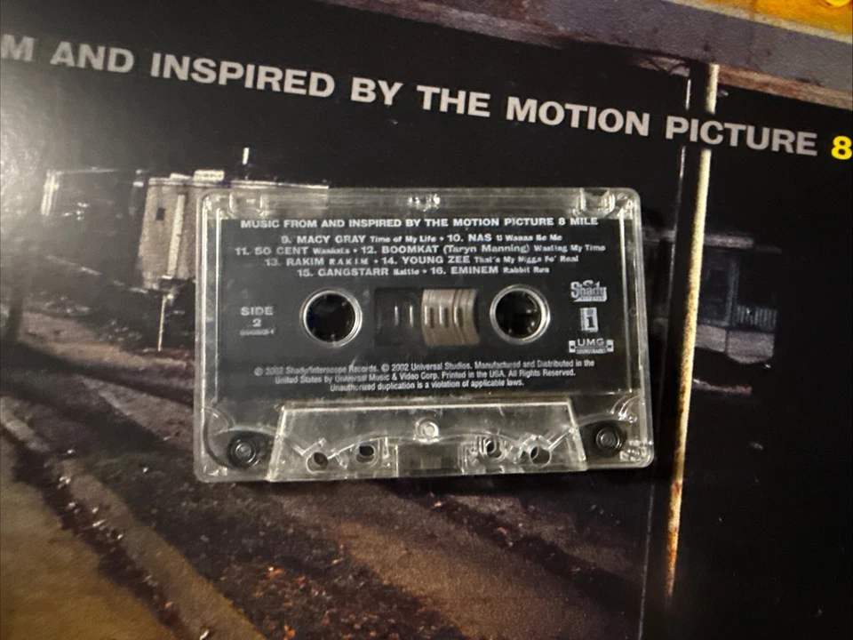 8 Mile Soundtrack OST Cassette Eminem Promo flat D12 50 Cent Jay Z Nas - Bild 4 von 4