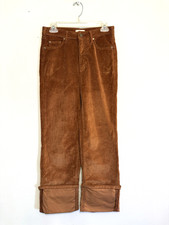 Pilcro By Anthropologie Scotty Corduroy High Waist Cuffed Pants In Camel Size 26