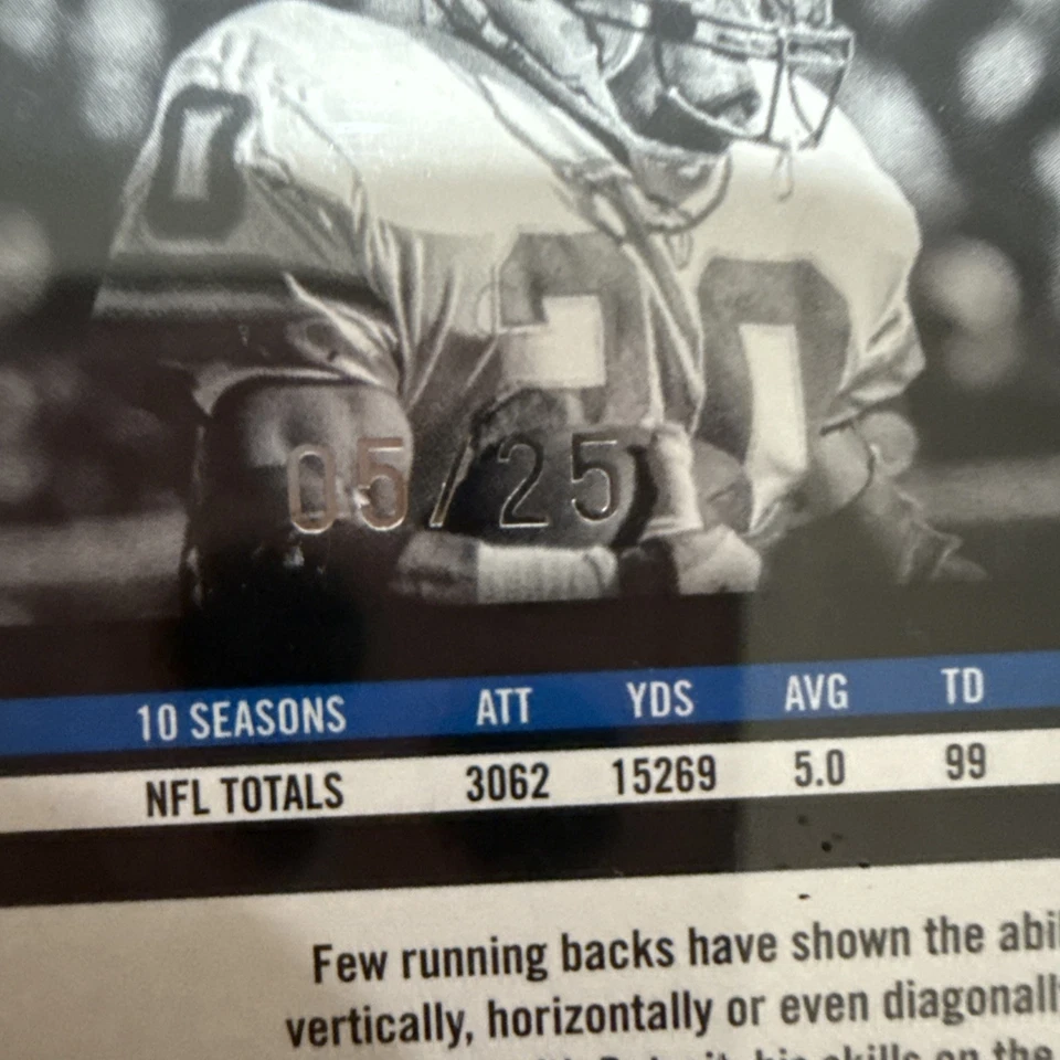 2011 Panini Limited - Legends Barry Sanders #130 Monikers Gold /25 (AU) - Image 4 of 4