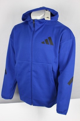 Adidas Men's Z.N.E. Full Zip Hoodie Sweatshirt Team Royal Blue JF6388