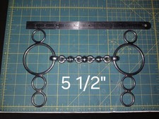 used 5 1/2" waterford elevator 3 Ring Dutch Gag Horse Bit Snaffle