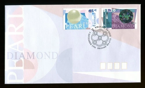 1996 Australia Pearl & Diamonds FDC. Broome first day cover. SG 1641-1642