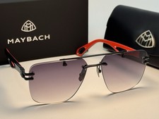 Maybach The President B-ABM-Z28 Black Red Frame w/ Grey Gradient Lens Sunglasses
