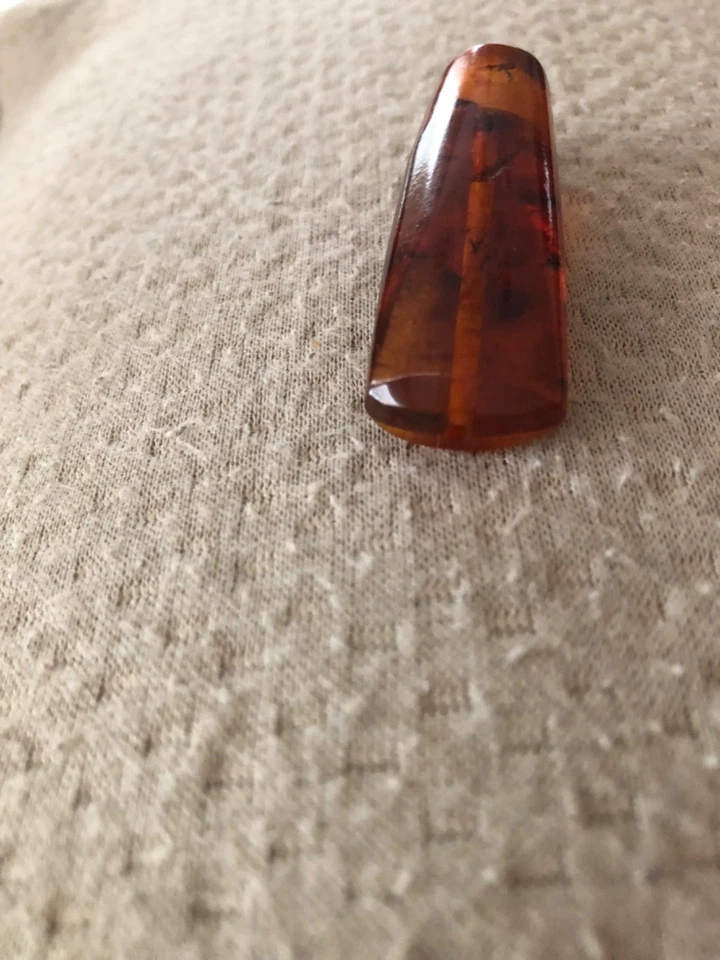 Vintage Gold plated rim Amber Cigarette Holder 2" long - Image 3 of 4