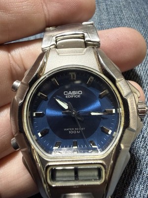 Casio Edifice Chronograph EFA-100  2318 Blue Face Untested