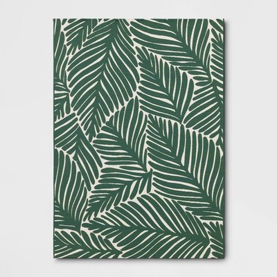 THRESHOLD 5'X7' PALMS OUTDOOR AREA RUG GREEN - THRESHOLD  - GREEN