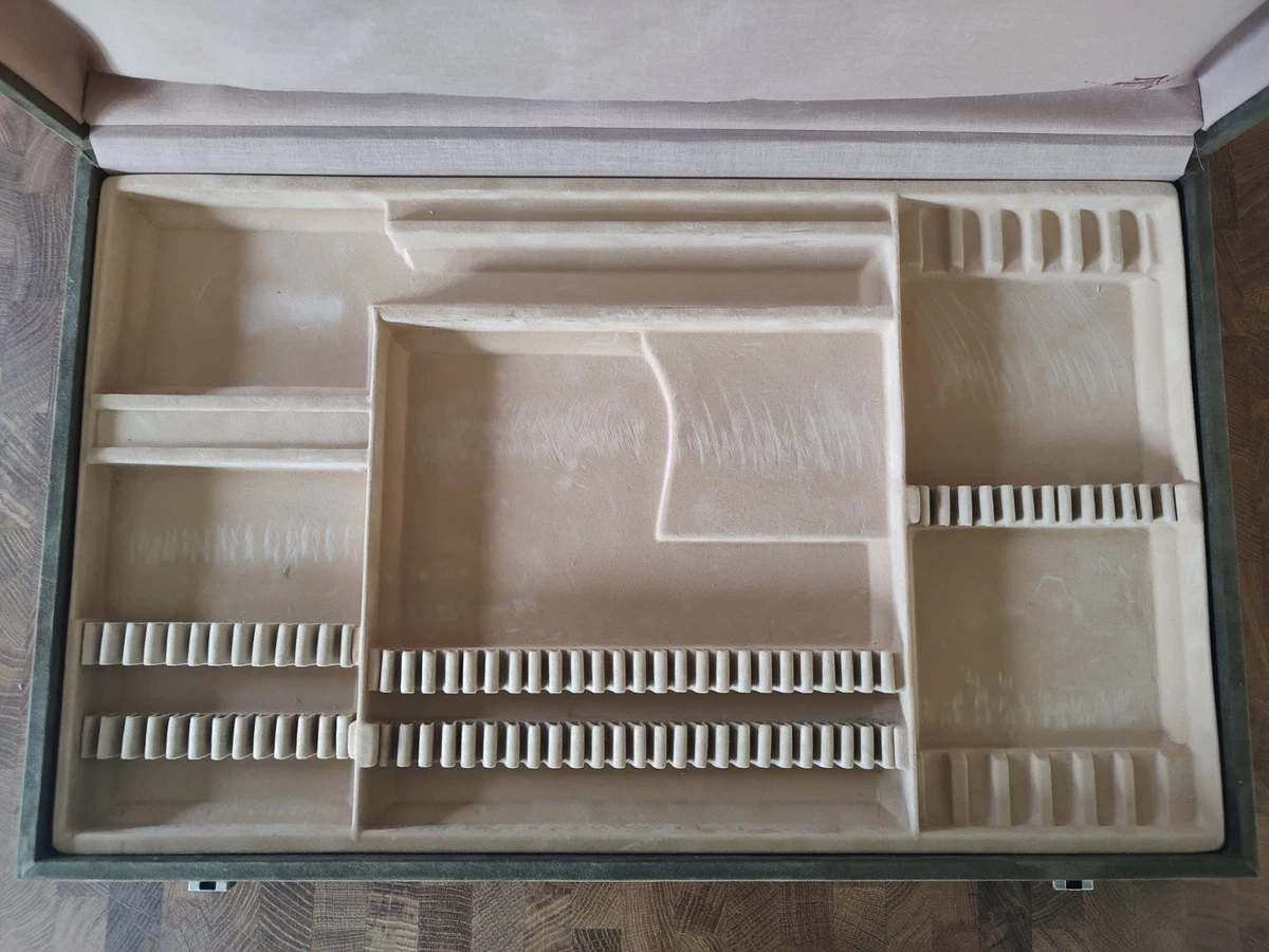 Coffret Argentier Vide Deetjen Pour Ménagère Argent Métal Argenté 49 Pce Couteau