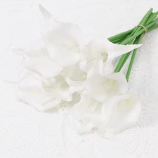 3/10Pcs PU Artificial Calla Lily Bouquet Faux Silk Flowers Fake Floral Stem