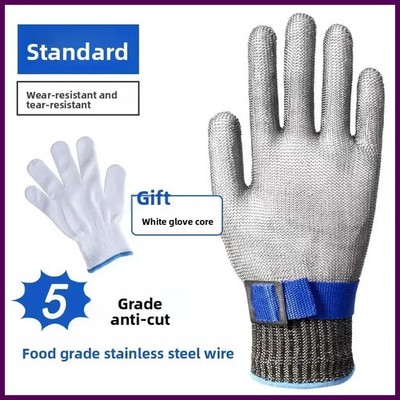 Guantes de carnicero de malla de alambre de acero inoxidable resistentes a corte