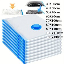 5 x LARGE SPACE SAVING VACUUM STORAGE BAGS CLOTHES BEDDING ORGANIZER VACUM