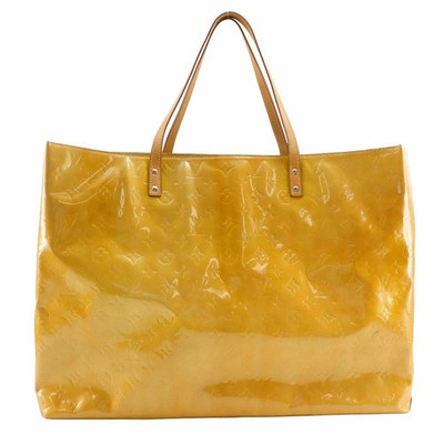 LOUIS VUITTON Reed GM Tote Bag Boston Bag M91140 Monogram Vernis 2001 Beige