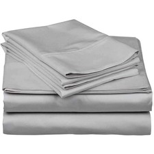 600 Thread Count 100 Long Staple Soft Combed Cotton, 4 Piece Sheets Set, Queen