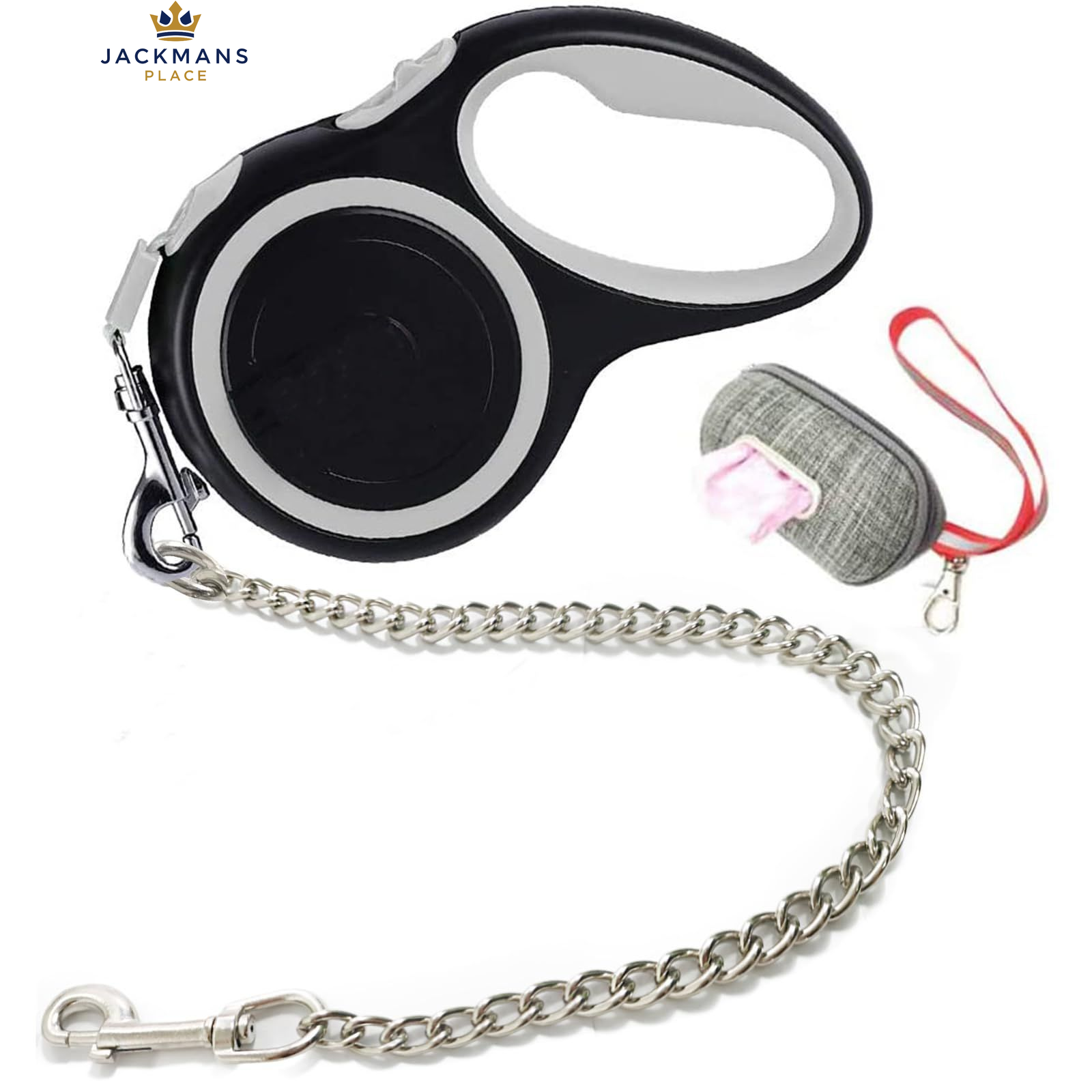 Etechydra Dog Retractable Leash Gray, Durable Lead 5m / 16ft, 5m, Gray