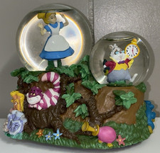 Disney Alice in Wonderland Enesco Music Box Snow Globe Waltz of the Flowers