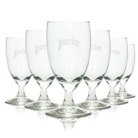 6X Perrier Wasser Glas 0,2L Pokal Kelch GläSer Trink Stiel Gastro Pokal Tulpe