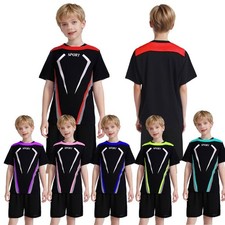 Kids Boys Suit Running Outfit Color Block Set Lightweight Casual Tracksuit
