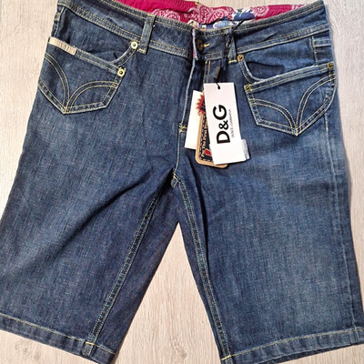 D&G Lovely Denim Bermuda Damen Shorts Blau Gr. 28 Regular Fit Five-Pocket