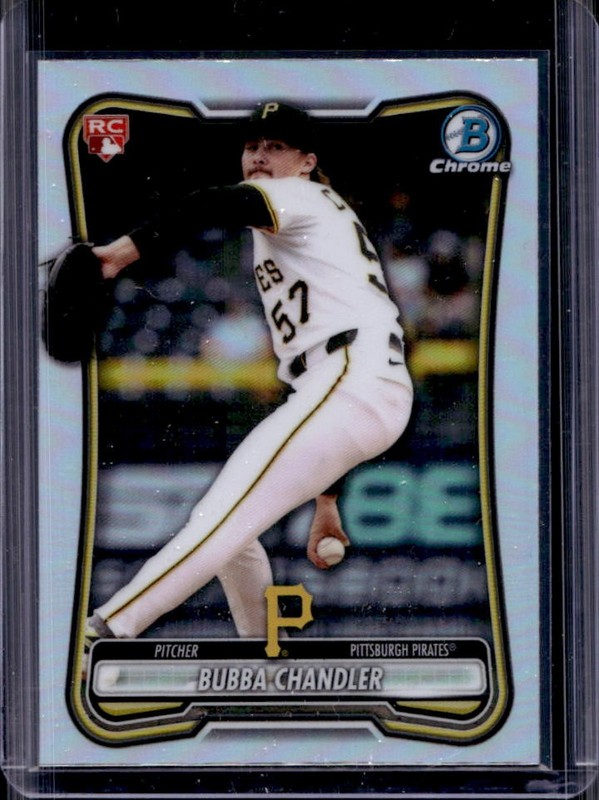 2026 Bowman Bubba Chandler Chrome Red RC Variation #83 Pirates Rookie
