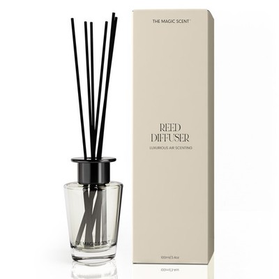 Mahogany & Teakwood Reed Diffuser for Home - Luxury Scent Diffuser with Premi...