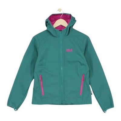 Jack Wolfskin Flexshield Softshelljacke Damen Größe 10 grün Fleece Kapuze
